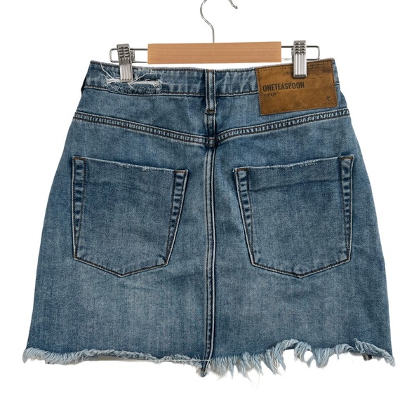 Viper High Waist Button Through Mini Denim Skirt - Venice - Picture 4 of 8